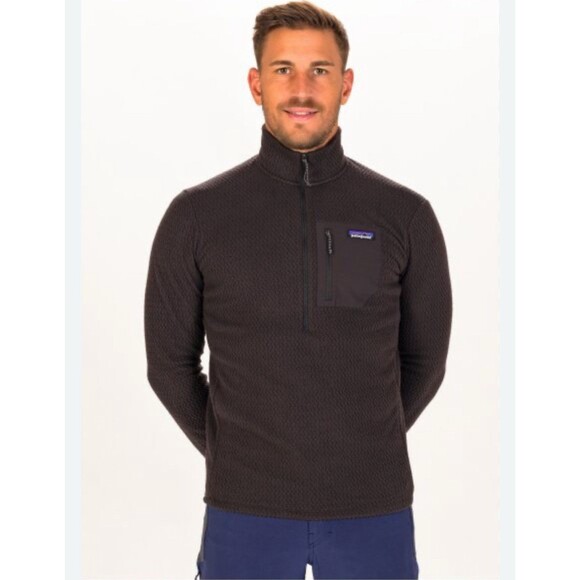 Patagonia Men's Size Small R1 Air Zip Neck Fleece Pullover -Black MSRP$129 NWT - Picture 1 of 10